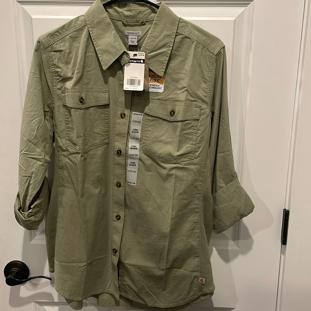Long sleeve Carhartt Button up shirt . NWT